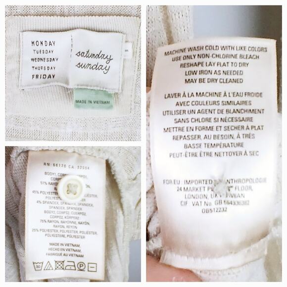 Anthropologie Saturday Sunday SZ S Semana Ribbed Duster Cardigan Oatmeal - Picture 5 of 6